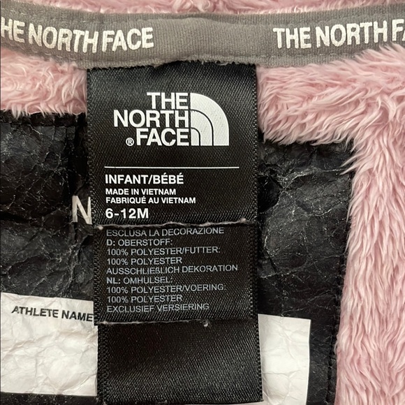 The North Face Pink Fleece Kids One Piece - Picture 3 of 5